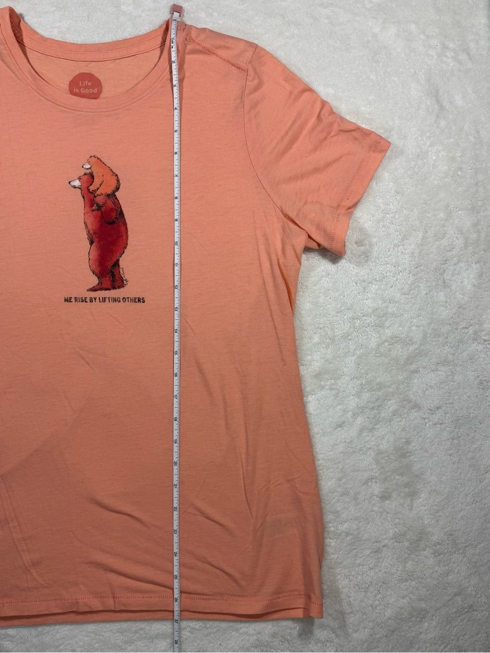 Life Is Good We Rise By Lifting Others Bear Graphic Tee L - Picture 2 of 6